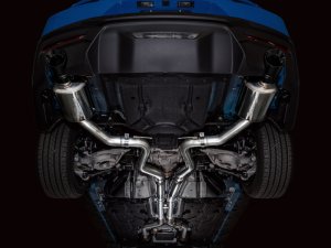 Ford Mustang Performance Exhaust - AWE Tuning - Cat Back Touring Edition - Dual Diamond Black Tips - `24-`27